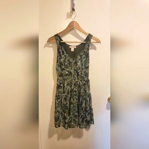 Green Camo Sundress, Size XS